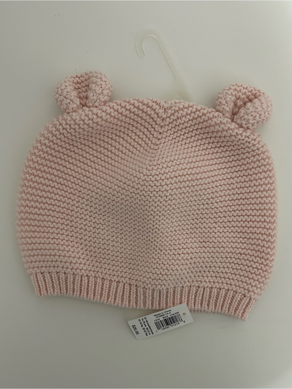GAP Baby Bear Ear Knit Hat - Light Pink